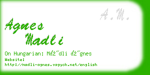 agnes madli business card